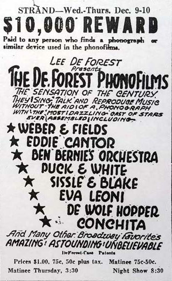Phonofilm - Newspaper advertisement